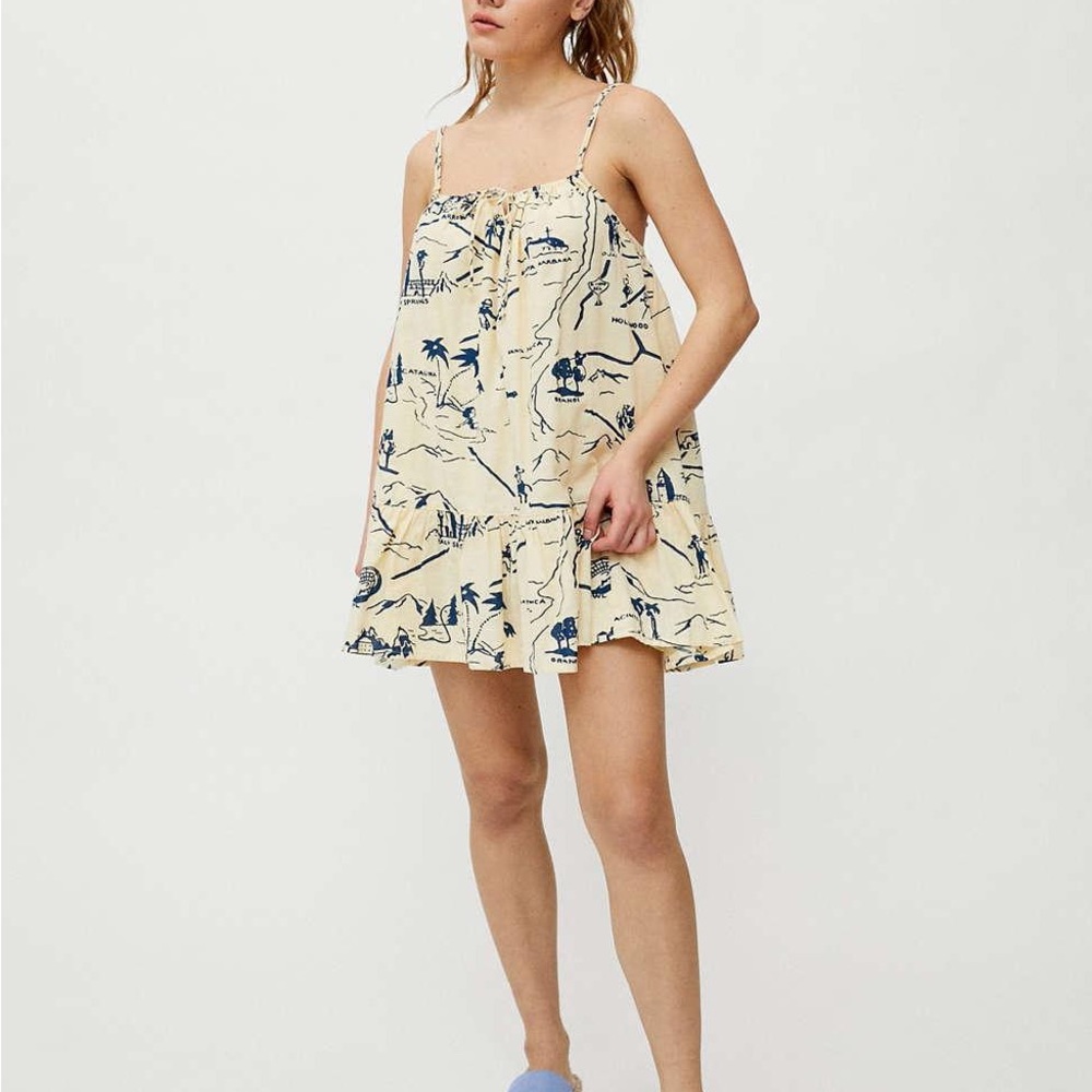 Urban Outfitters Nova Ruffle Frock Dress California